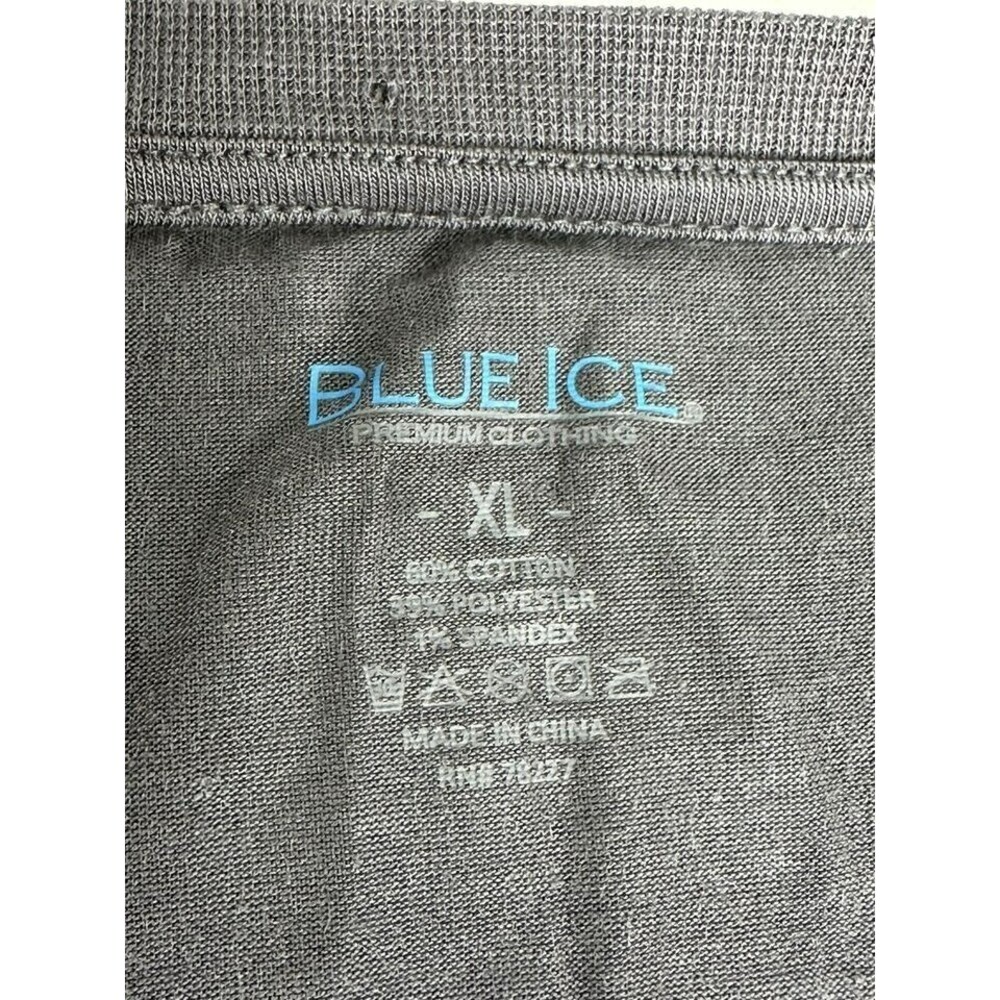 NWT‎ Blue Ice Preminum Clothing Mens T-shirt Stretch Gray Short Sleeve Size XL - Picture 2 of 5